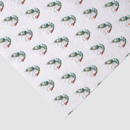 Waterverf Garnalen Tissue Paper Tissuepapier (Detail)