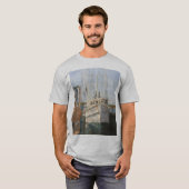 Waterverf Garnalenboot Kust Gevist T-shirt (Voorkant volledig)