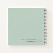 Waterverf Gastenboek Eucalyptus Retirement Party Notitieboek (Achterkant)