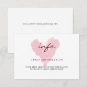 Waterverf Gastinformatiekaart Informatiekaartje (Voorkant / Achterkant)