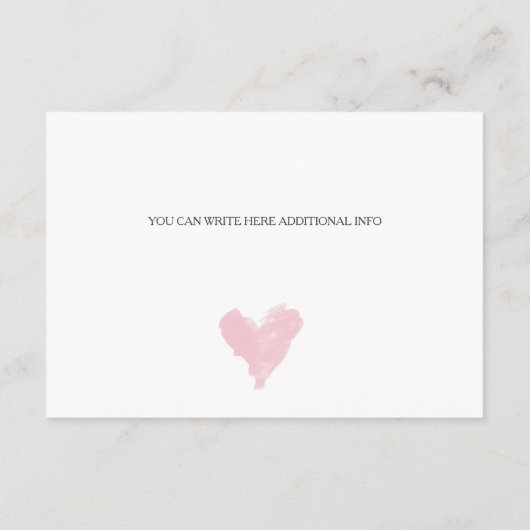 Waterverf Gastinformatiekaart Informatiekaartje (Achterkant)