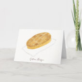Waterverf Gâteau Basque Bedankkaart (Voorkant)