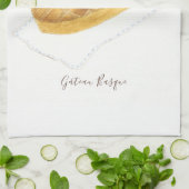 Waterverf Gâteau Basque Theedoek (Gevouwen)