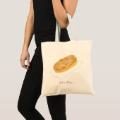 Waterverf Gâteau Basque Tote Bag (Voorkant (product))