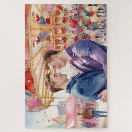 Waterverf Gay Mannen Paar in Liefde Legpuzzel