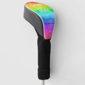 waterverf Gay Pride Rainbow "Love is Love" Golfheadcover (Schuin)