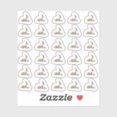 Waterverf gazelle met witte bloem mini Stickers (Vel)