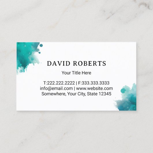 Waterverf gazon zorg & landschapsarchitectuur serv visitekaartje (Achterkant)