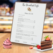 Waterverf Gebak Chef Cheesecake Menu Prijs Reclamebord Met Voetstuk