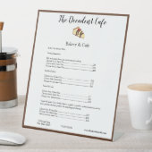 Waterverf Gebak Chef Cheesecake Menu Prijs Reclamebord Met Voetstuk (Insitu)