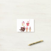 Waterverf gebakken banketbakkerswaren koekjes geba post-it® notes (Op bureau)