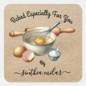 Waterverf Gebakken door U Gift Labels (Voorkant)