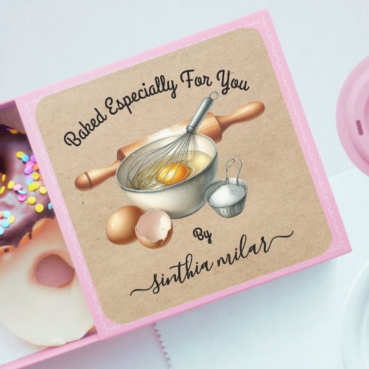 Waterverf Gebakken door U Gift Labels