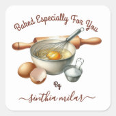  Waterverf Gebakken door U Gift Labels (Voorkant)