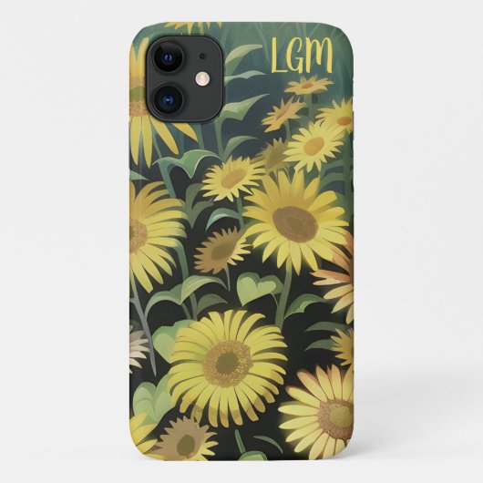 Waterverf Gebied van de Gele Wildbloemen Case-Mate iPhone Case (Achterkant)