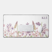 Waterverf Gebied van Wildbloemen Monogram Bureaumat (Keyboard & Muis)