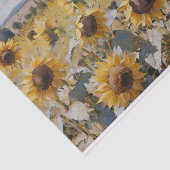 Waterverf Gebied van Zonnebloemen Decoupage Tissuepapier (Detail)