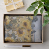 Waterverf Gebied van Zonnebloemen Decoupage Tissuepapier (Geschenk)