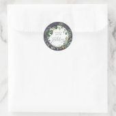 Waterverf gebladerte 30e verjaardagsfeestgunst ronde sticker (Tas)