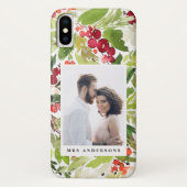 Waterverf gebladerte foto wintertelefoon geval Case-Mate iPhone case (Achterkant)