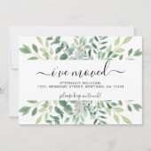 Waterverf gebladerte in beweging aankondiging (Voorkant)