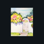 Waterverf gebogen tuinpoort canvas afdruk<br><div class="desc">Waterverf boogvormige tuin poort canvas afdrukken</div>