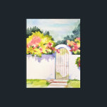 Waterverf gebogen tuinpoort canvas afdruk<br><div class="desc">Waterverf boogvormige tuin poort canvas afdrukken</div>