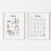 Waterverf Geboorte Adventskalender Muurkunst Sets