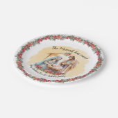 Waterverf Geboorte en rozen aanpasbaar Papieren Bordje (Gekanteld)