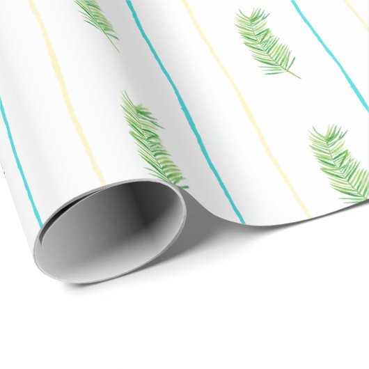 Waterverf Geboorte Kerstmiskraam Greenery Cadeaupapier (Rol Hoek)