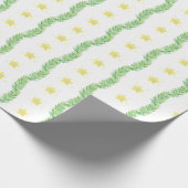Waterverf Geboorte Kerststerren & Garland Cadeaupapier (Hoek)