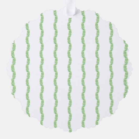 Waterverf Geboorte Monogram Crest Kerstmis Ornament Kaart (Achterkant)