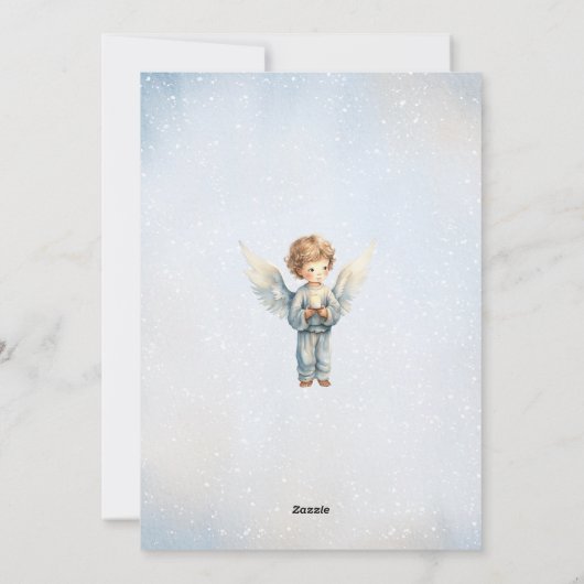 Waterverf Geboorte Scène Baby Jesus Christmas Feestdagenkaart (Achterkant)