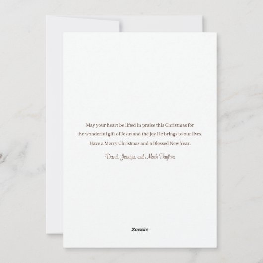 Waterverf Geboorte Scène Religieuze Kerstmis Feestdagenkaart (Achterkant)