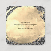 Waterverf geborsteld | Glitter Specks en leisteen Vierkante Visitekaartje (Achterkant)