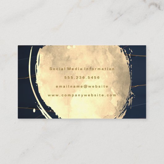 Waterverf geborsteld goud visitekaartje (Achterkant)