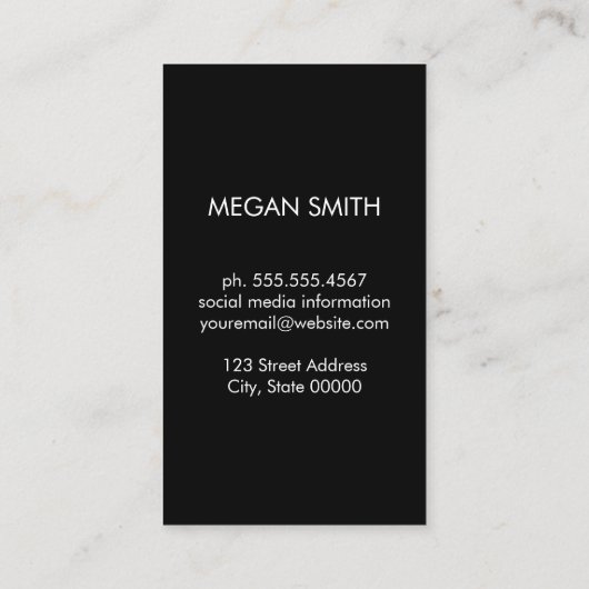 Waterverf geborsteld / Haar en make-up Visitekaartje (Achterkant)