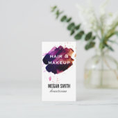 Waterverf geborsteld / Haar en make-up Visitekaartje (Staand voorkant)