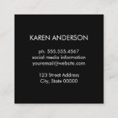 Waterverf geborsteld / Monogram Vierkante Visitekaartje (Achterkant)