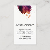 Waterverf geborsteld / Monogram Visitekaartje (Achterkant)