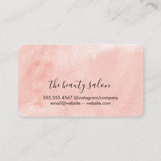 Waterverf geborsteld visitekaartje (Achterkant)