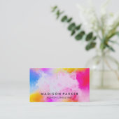 Waterverf geborsteld visitekaartje (Staand voorkant)