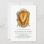 Waterverf gebrand Thanksgiving Turkije Kaart (Voorkant)