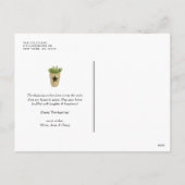 Waterverf gebrande kalkoen Happy Thanksgiving Feestdagenkaart (Achterkant)