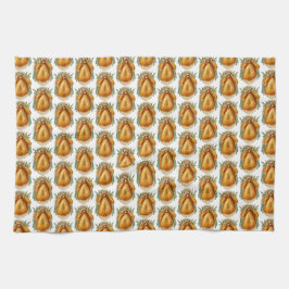 Waterverf gebrande kalkoen Thanksgiving patroon Theedoek