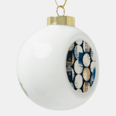 Waterverf gebroken Stippen, geverfd effect. Keramische Bal Ornament (Links)