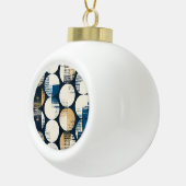 Waterverf gebroken Stippen, geverfd effect. Keramische Bal Ornament (Rechts)