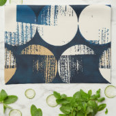 Waterverf gebroken Stippen, geverfd effect. Theedoek (Gevouwen)