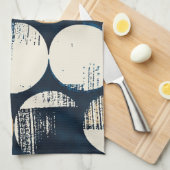 Waterverf gebroken Stippen, geverfd effect. Theedoek (Quarter Fold)