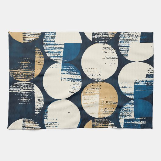 Waterverf gebroken Stippen, geverfd effect. Theedoek (Horizontaal)